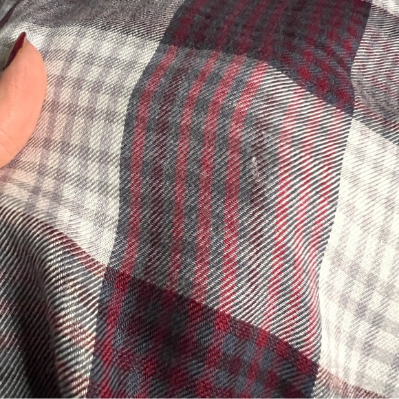 NWT Rails Harper Tencel Collar Button Down Chambray Denim Plaid Long Sleeve Top - Picture 14 of 17